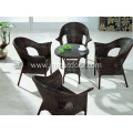 Outdoor Wicker Dining Table and Chair Set